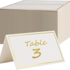 HAKZEON 300 tarjetas de lugar de 3.3 x 4 pulgadas con borde de lámina dorada, tarjetas de nombre de mesa doradas, tarjetas de lugar de tienda de HAKZEON 300 tarjetas de lugar de 3.3 x 4 pulgadas con borde de lámina dorada, tarjetas de nombre de mesa doradas, tarjetas de lugar de tienda de