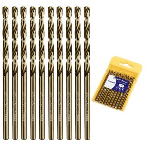 M35 HSS – Brocas de cobalto de 18 pulgadas, 10 piezas, juego de brocas helicoidales de metal Jobber de longitud y vástago recto, adecuadas para M35 HSS – Brocas de cobalto de 18 pulgadas, 10 piezas, juego de brocas helicoidales de metal Jobber de longitud y vástago recto, adecuadas para