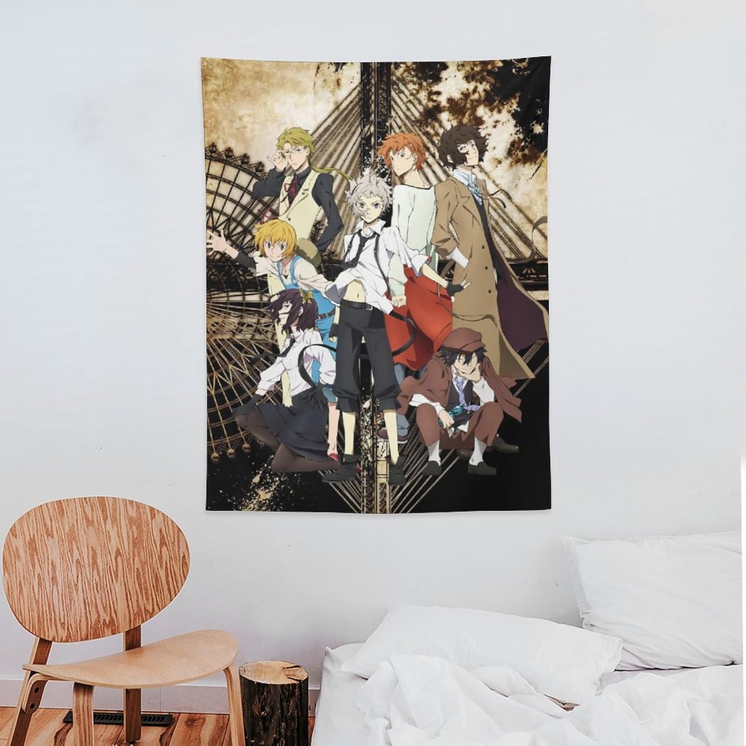 Bungo Stray Dogs – Tapiz de anime (25) Tapiz decorativo para pared, sala de estar, dormitorio, impresiones de 30 x 40 pulgadas
