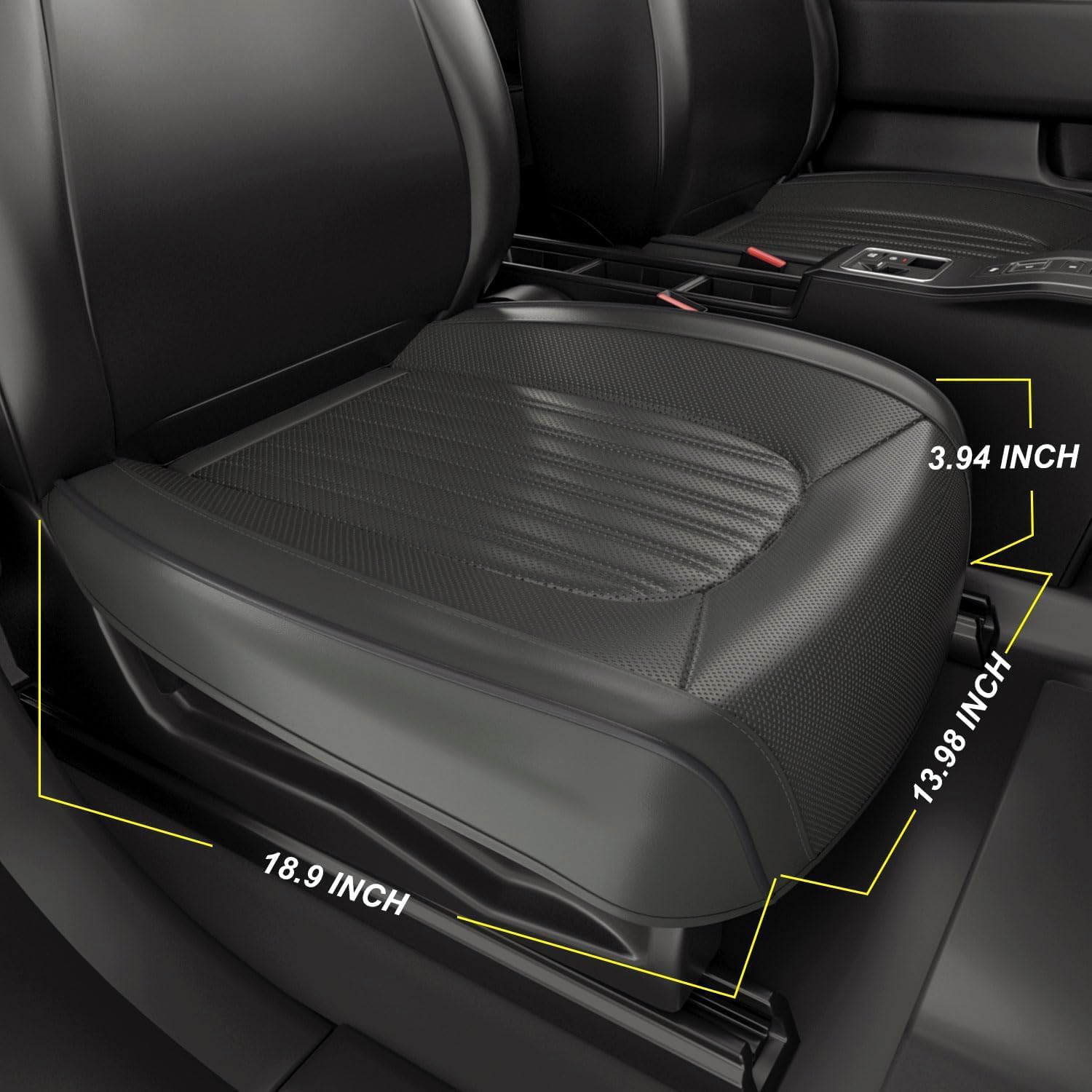 2 fundas ZC para asiento de automóvil, fundas de cojín para asiento delantero y inferior, piel de napa impermeable, antideslizantes y envolventes