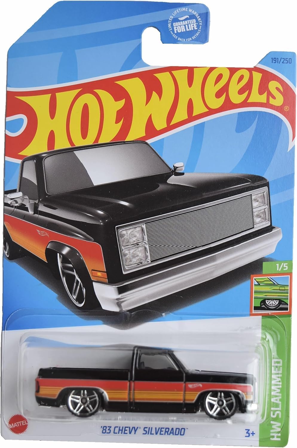 Hot Wheels Chevy Silverado ’83, HW Slammed 15 Negro 191250