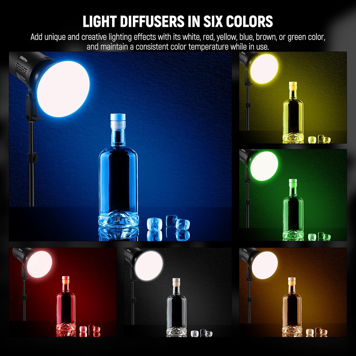 NEEWER Paquete de 6 calcetines difusores de luz suave con banda elástica para reflector de flash estroboscópico de luz de estudio de 5.5-7.1