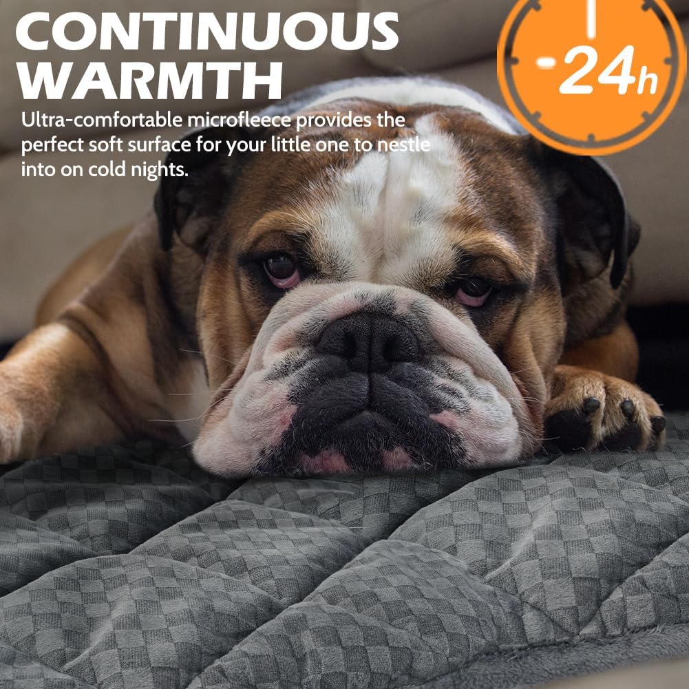 ARGOPET Cama autocalentable para gatos (30 x 19 pulgadas), alfombrilla térmica cálida para mascotas con parte inferior antideslizante, lavable a