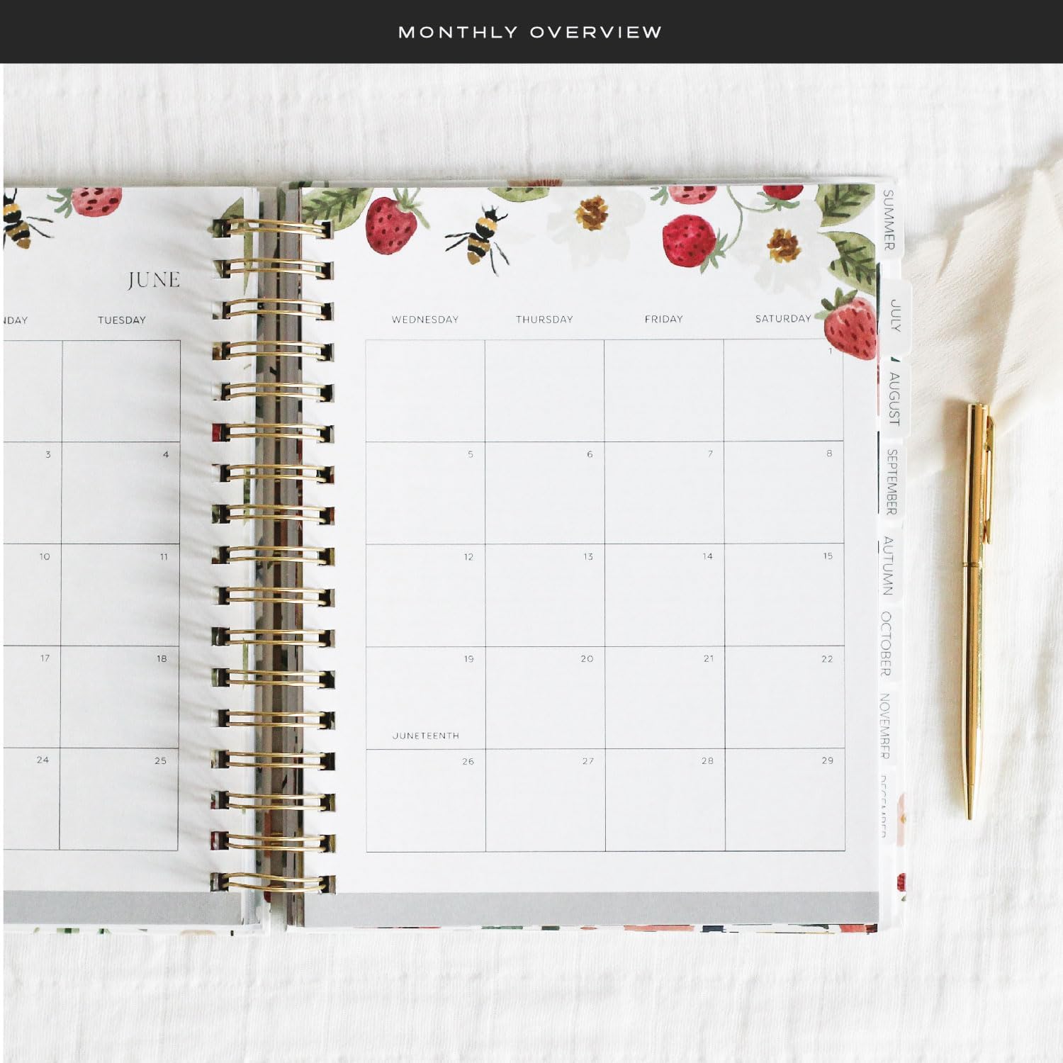 Agenda cristiana semanal diaria 2024 (floral)