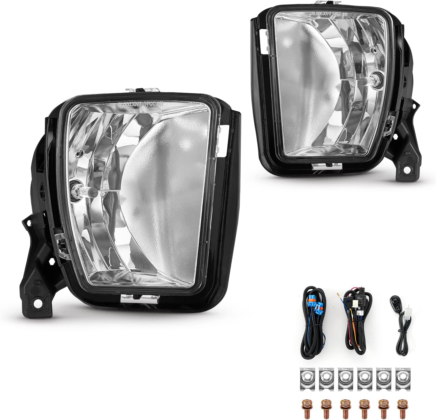 Conjunto de lámpara de luz antiniebla para Dodge Ram 1500 2013 2014 2015 2016 2017 2018 con bombillas halógenas 9006 12V 55W incluidas interruptor y
