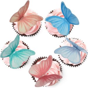 48 piezas de papel de oblea comestible de mariposa para decoración de pasteles para bodas, cumpleaños, baby shower, suministros de fiesta, 48 piezas de papel de oblea comestible de mariposa para decoración de pasteles para bodas, cumpleaños, baby shower, suministros de fiesta,