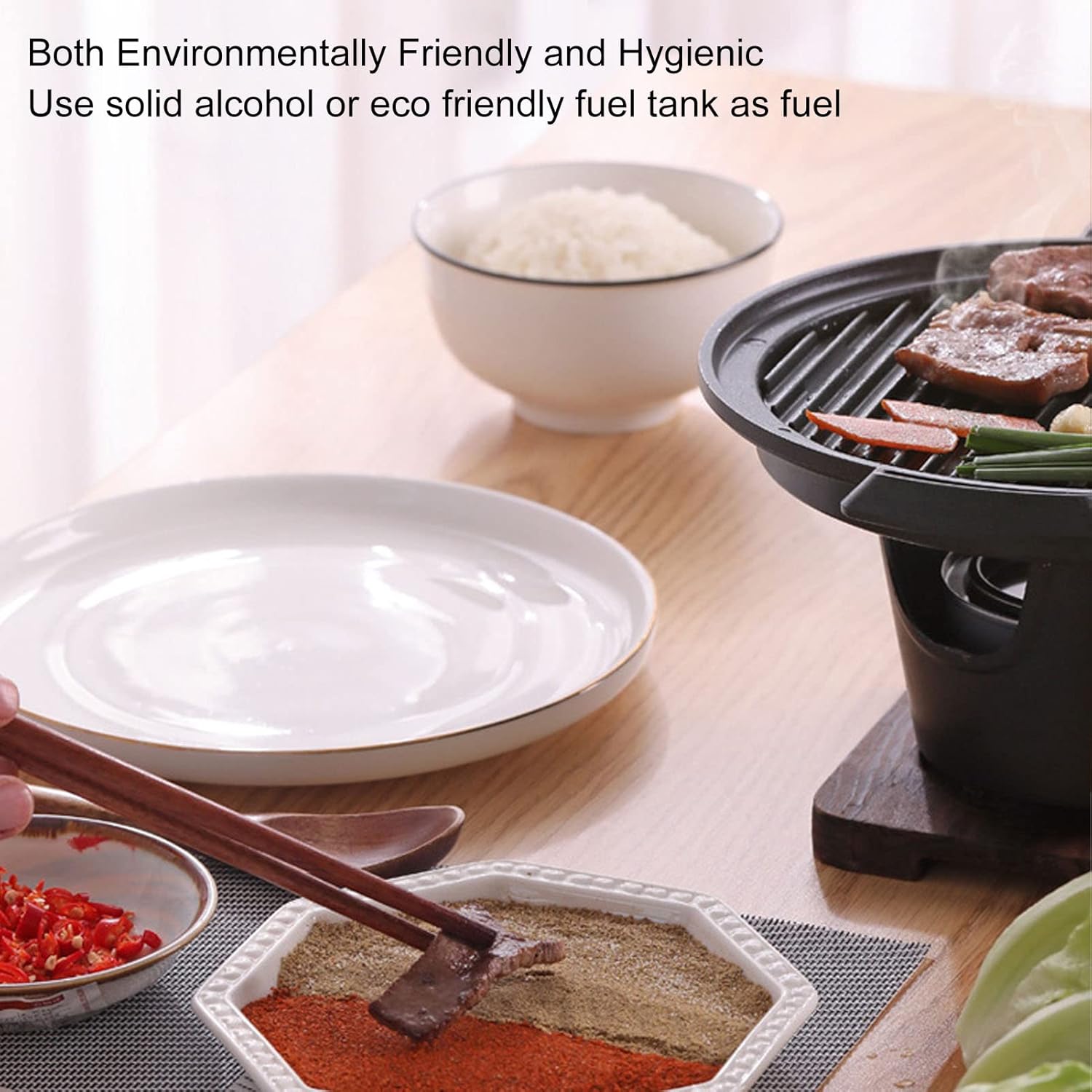 Mini parrilla portátil para acampar, parrilla de mesa, parrilla japonesa para camping, picnic, hogar, parrillas eléctricas para interiores y