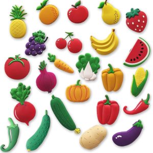 Imanes de frutas para nevera, imanes para refrigerador, pizarra blanca de frutas, calcomanías magnéticas para decoración del hogar, 24 piezas Imanes de frutas para nevera, imanes para refrigerador, pizarra blanca de frutas, calcomanías magnéticas para decoración del hogar, 24 piezas