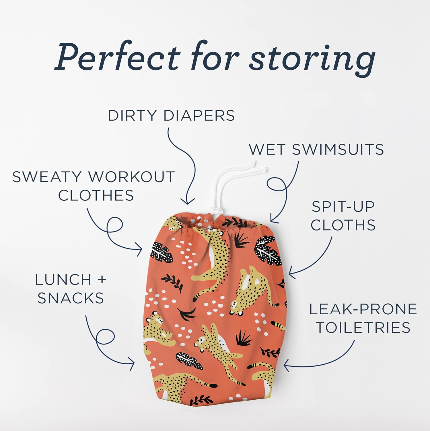 Esembly Ditty Bag Duo, bolsas impermeables para pañales de tela, accesorios de bebé desordenados, trajes de baño, ropa de gimnasio, artículos de