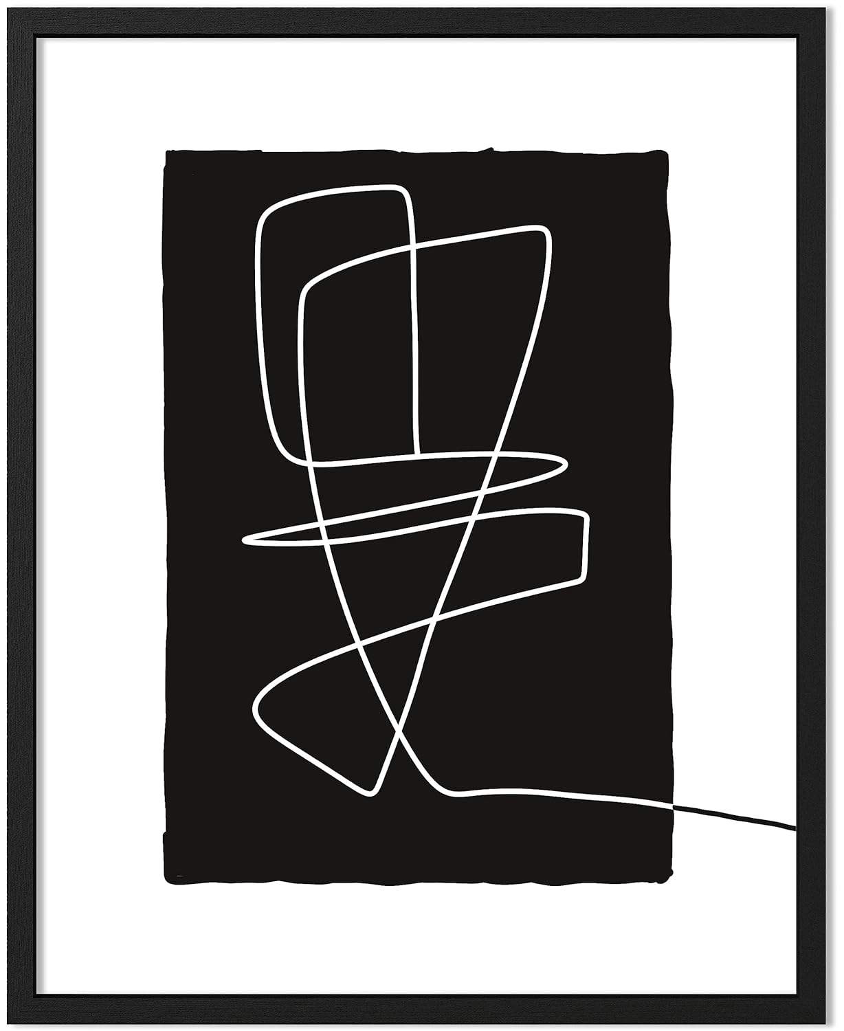 ORANGE GROVE PRINT SHOP Abstract Wall Art Black and White Bathroom Decor Black and White Wall Art Modern Wall Art Matisse Wall Art Black and White