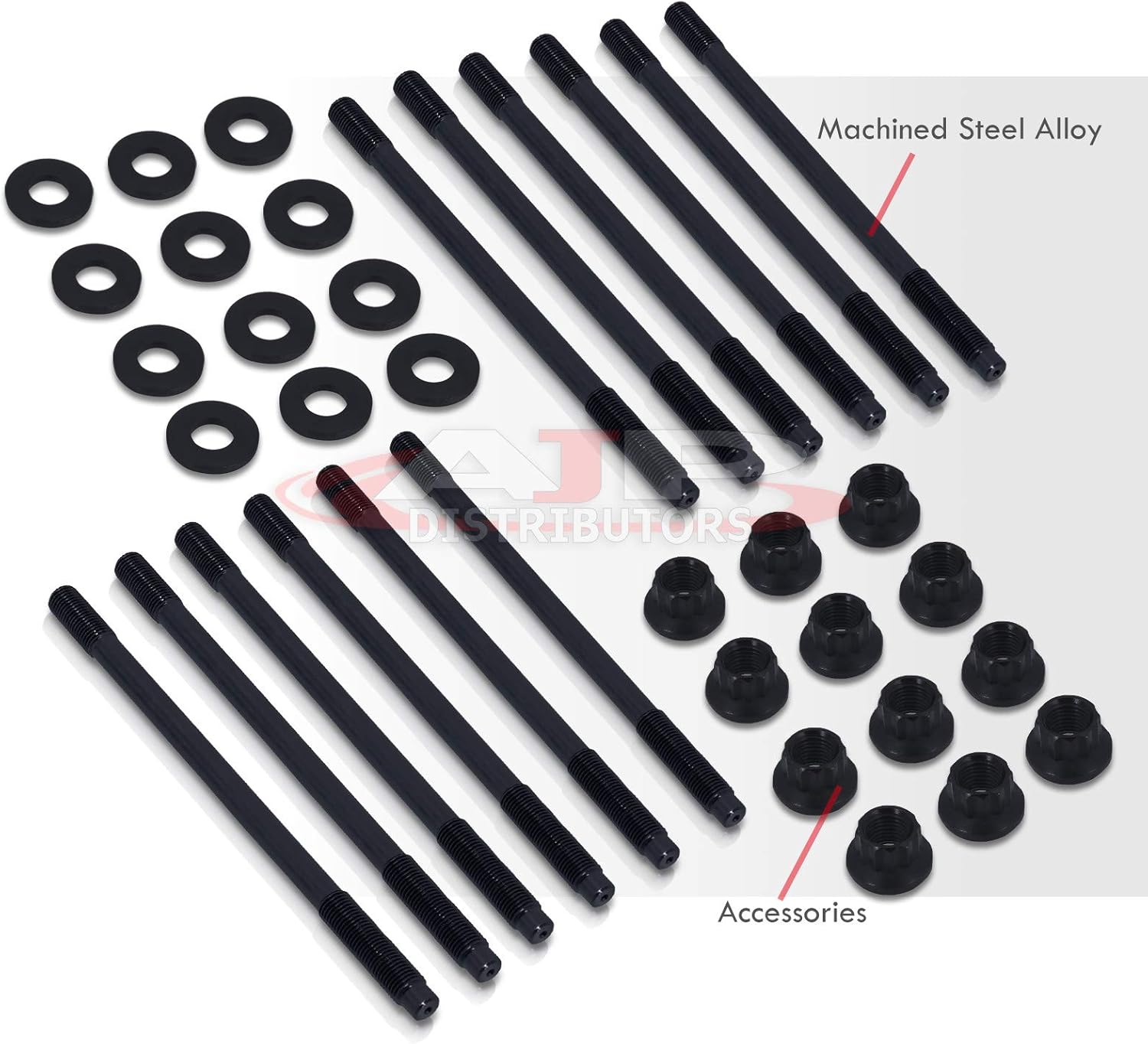 AJP Distribuidores Reemplazo JDM Performance Upgrade 12 piezas Kit de tuerca de perno de cabeza de cilindro para Impreza WRX STI Baja Legacy