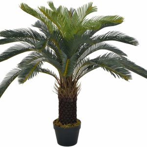 Tidyard Artificial Cycas Palm Tree with Pot Natural-Looking Greenery Plants Home Wedding Office Decor 35.4 in Green Fake Tree Plant for Living Room, Tidyard Artificial Cycas Palm Tree with Pot Natural-Looking Greenery Plants Home Wedding Office Decor 35.4 in Green Fake Tree Plant for Living Room,