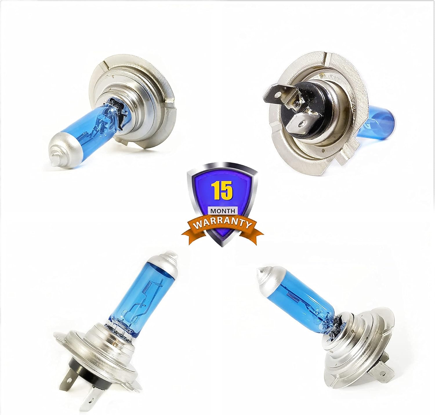 VEXONEYE Bombilla halógena H7 para faros delanteros de 12 V, 55 W, color blanco, 5000 K, bombillas antiniebla 12972 64210 súper brillante