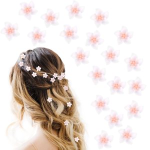 20 pinzas pequeñas para el pelo de flores para niñas y mujeres, lindos clips de flores para el cabello, pasadores de pelo de boda, accesorios para 20 pinzas pequeñas para el pelo de flores para niñas y mujeres, lindos clips de flores para el cabello, pasadores de pelo de boda, accesorios para