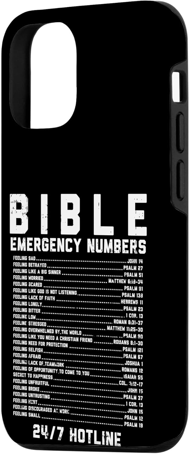 iPhone 1212 Pro Biblia números de emergencia verso Dios Jesús fe cristiano regalo caso