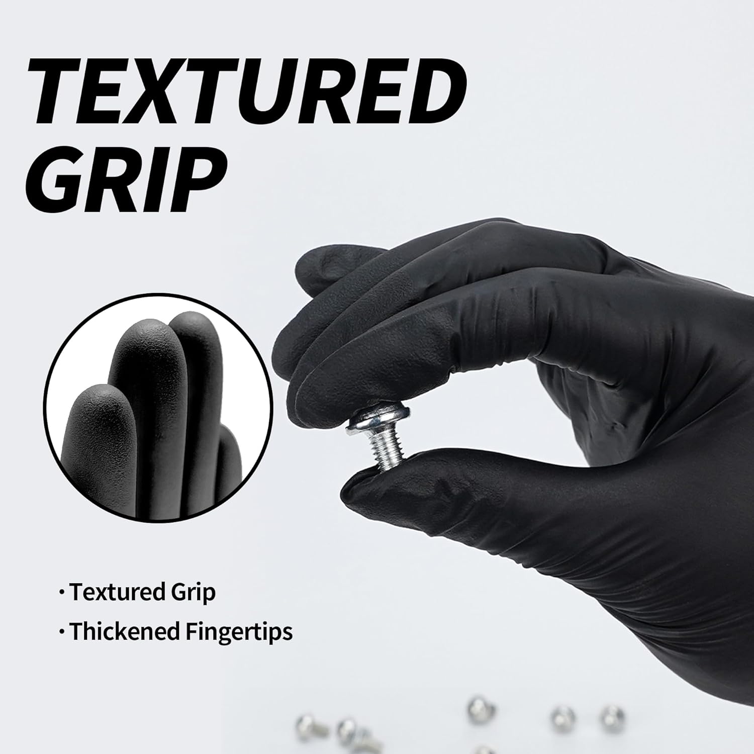 Basic Guantes de examen de vinilo, guantes Safty de 4 mil, sin látex y sin polvo, SGBE 8001 Synmax, guantes médicos desechables pequeños (caja de
