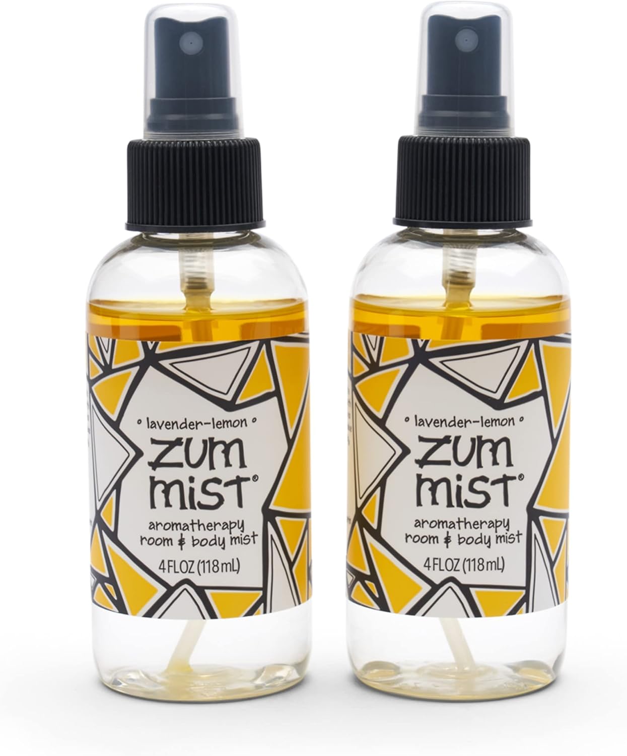 Indigo Wild Zum Mist Spray para habitación y cuerpo, lavanda, limón, 4 onzas líquidas (paquete de 2)