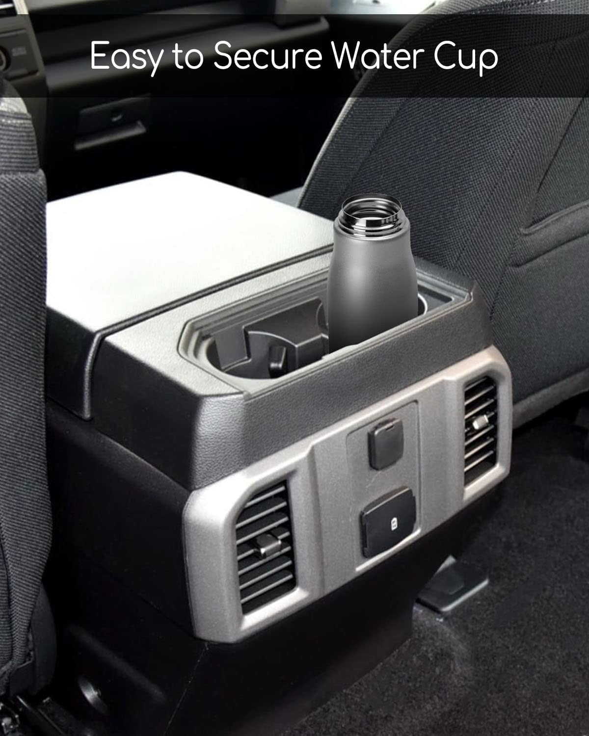 Inserto de portavasos para Ford F-150 F-250 F-350 Super Duty 2016-2019 Reemplazar FL3Z-1513562-AD, divisor de portavasos de consola central