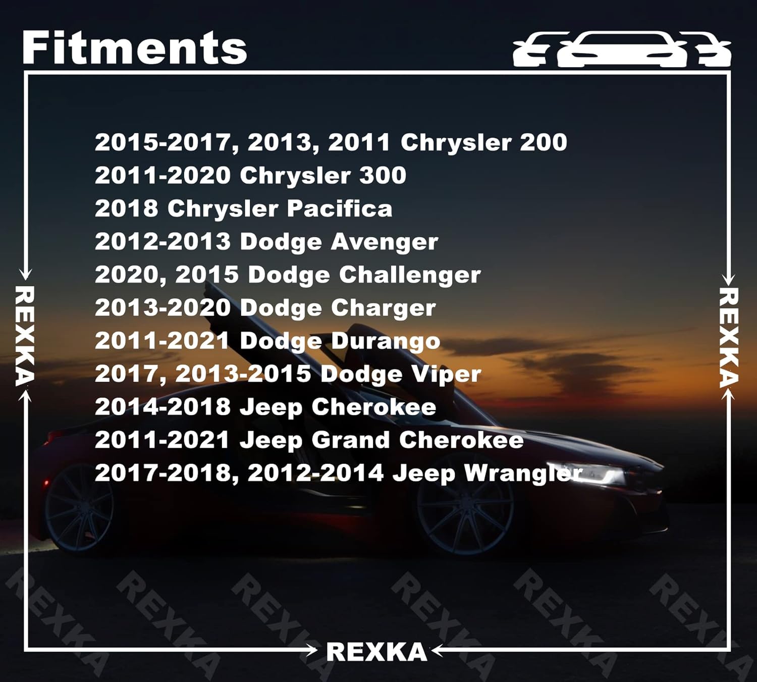 Rexka 25 clips de retención para panel de puerta 6509673AA para Jeep Dodge Ram Chrysler 200, Challenger, Cherokee, Durango, Grand Cherokee, Grand