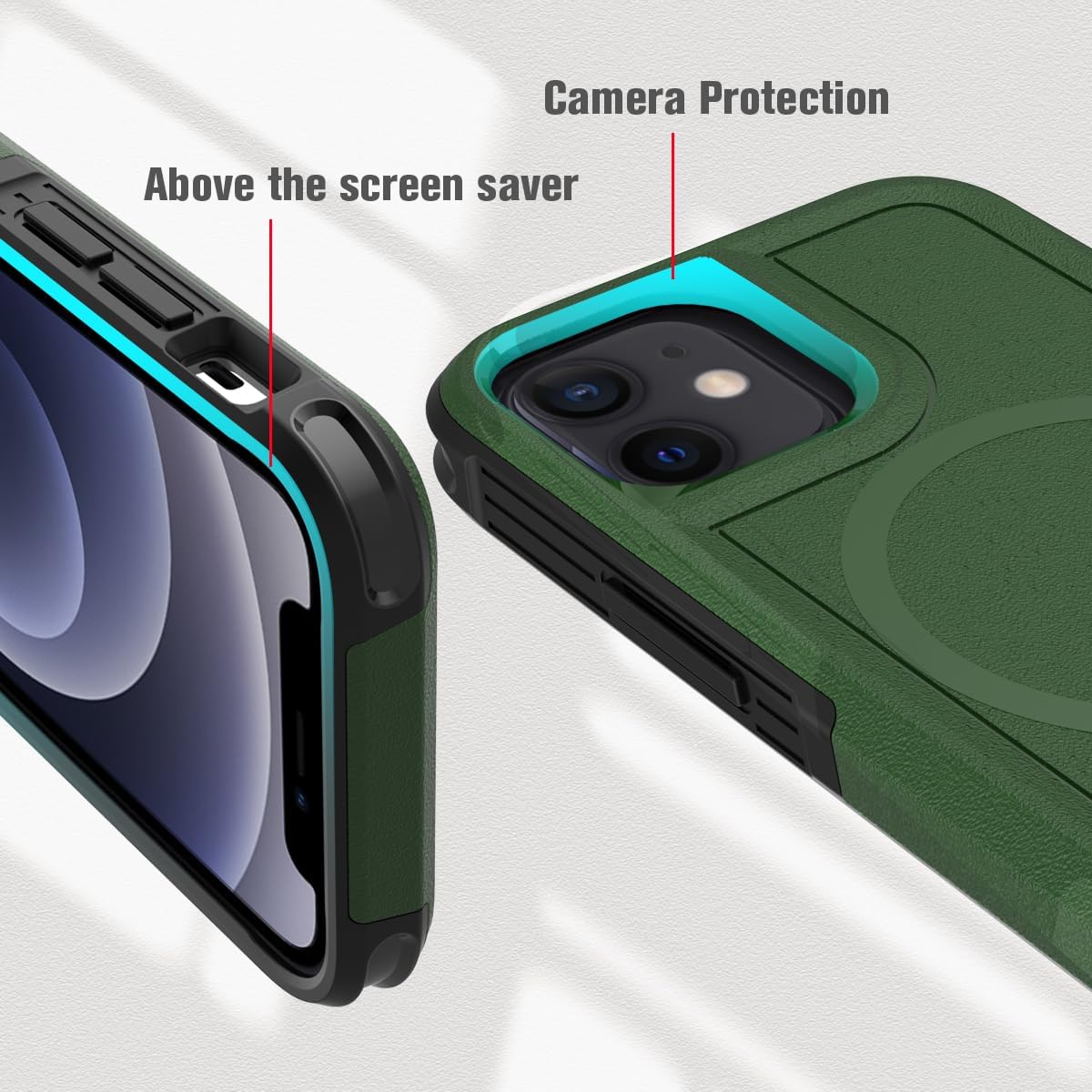 Funda magnética para iPhone 11, iPhone XR, compatible con carga inalámbrica MagSafe, a prueba de golpes, funda protectora fuerte y duradera, color