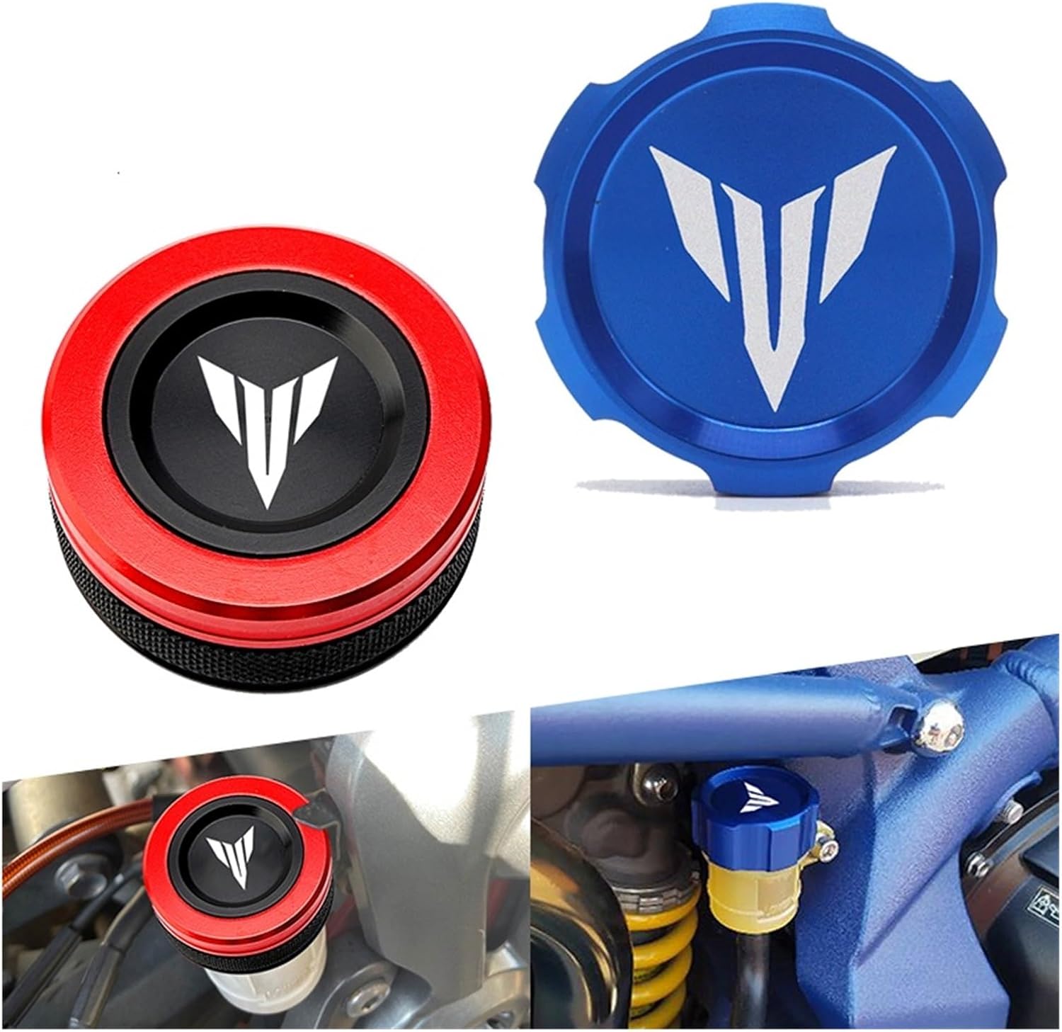 Compatible con Mt 07 MT07 MT09 Tracer 700 900 Gt Tracer97gt 2021 2022 YZF R6 R7 Tapa de aceite de aluminio Tapa de depósito de líquido de freno