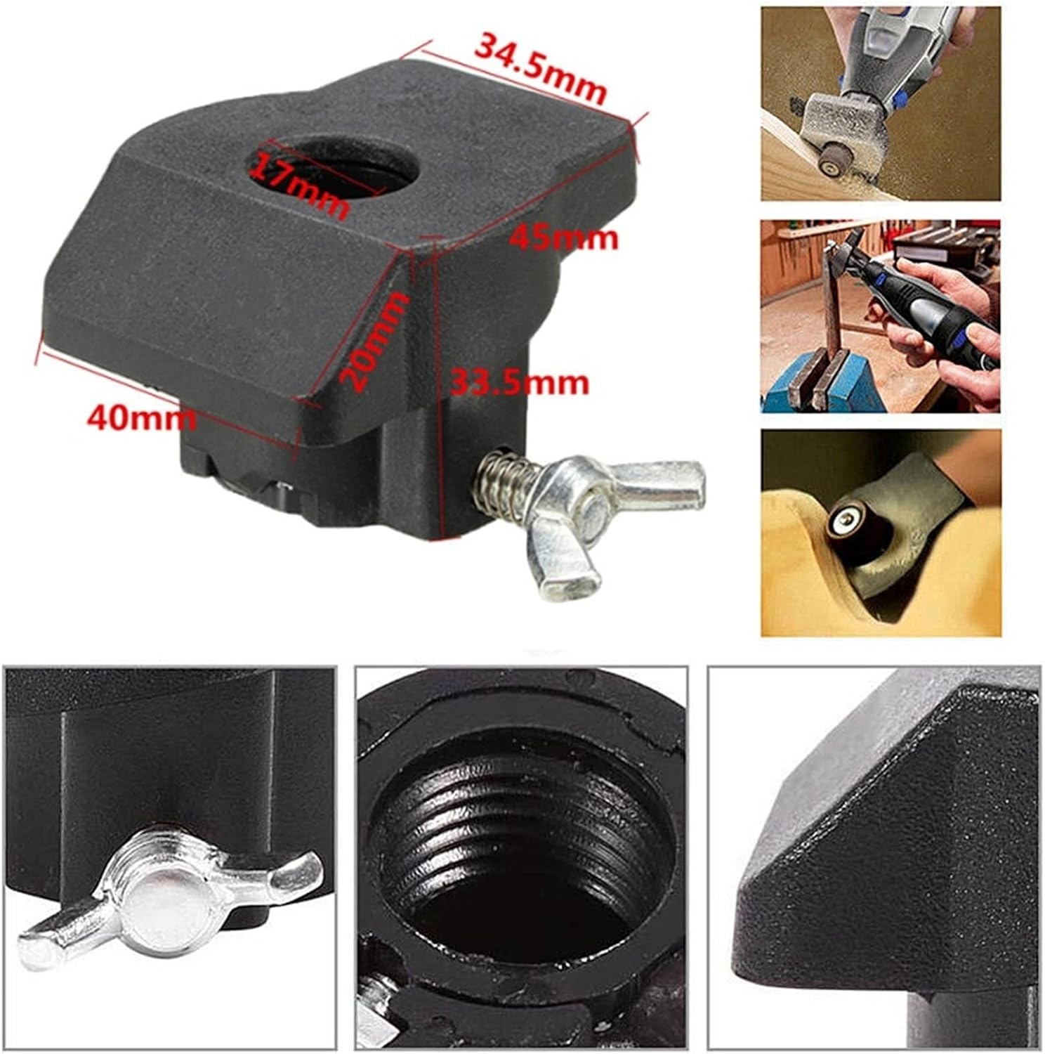 SEALFO Kit de 4 accesorios de herramientas rotativas, amoladora, lijadora, grabador, perfecto para lijar, grabado, pulido