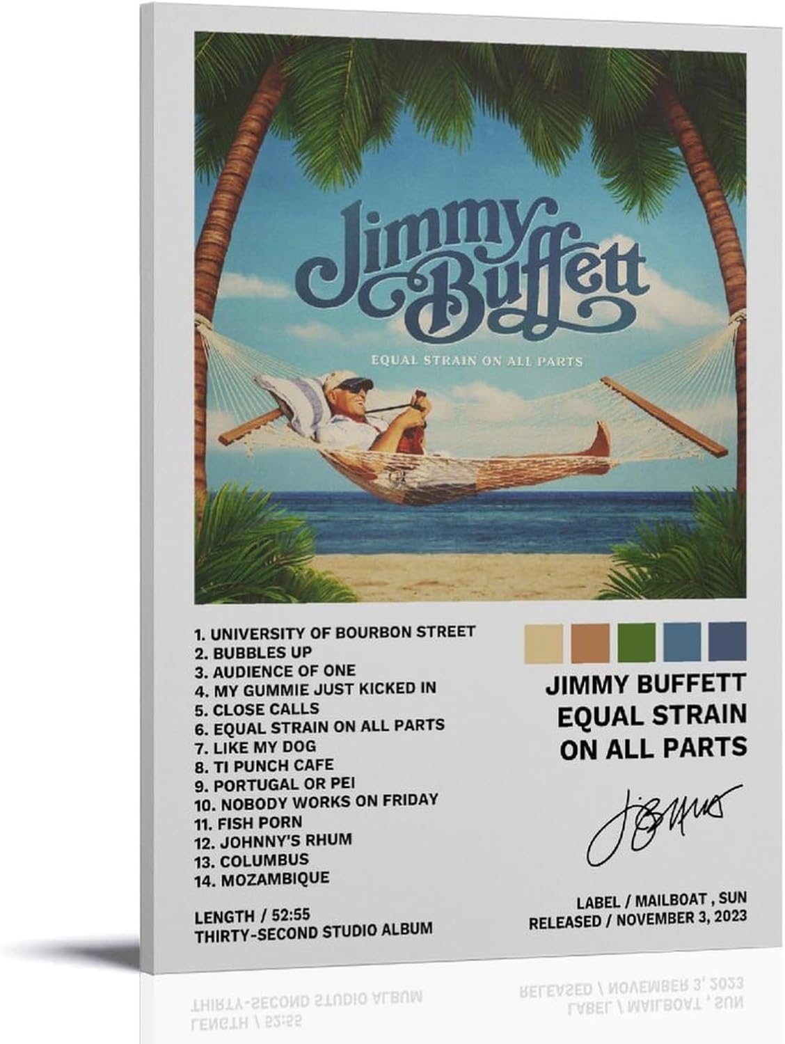Jimmy – Póster de Buffett con igualdad de tensión en todas las partes, pintura decorativa, lienzo, pósteres de pared e impresión artística moderna