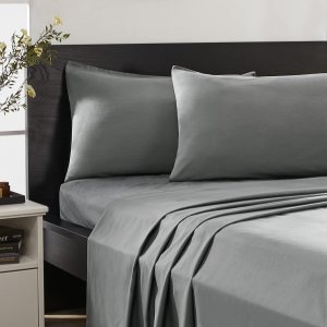 Deconovo Juego de sábanas de microfibra de 16 pulgadas de profundidad de 16 pulgadas, 1800 hilos, ropa de cama cómoda y sedosa al tacto suave de 4 Deconovo Juego de sábanas de microfibra de 16 pulgadas de profundidad de 16 pulgadas, 1800 hilos, ropa de cama cómoda y sedosa al tacto suave de 4