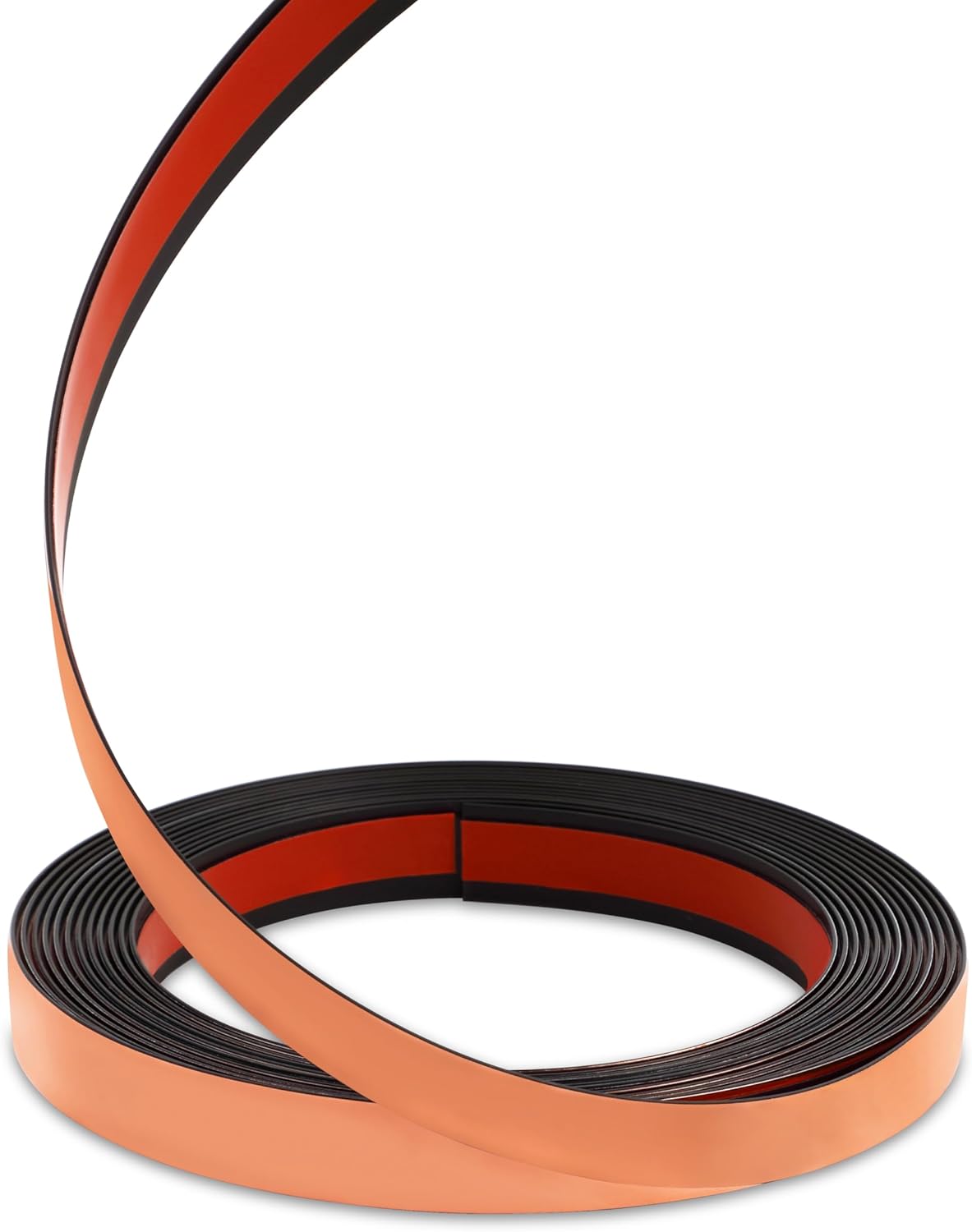 Moldura autoadhesiva flexible para pared, espejo, puerta, armario, sellado de huecos (12 pulgada x 16.4 pies, oro rosa)