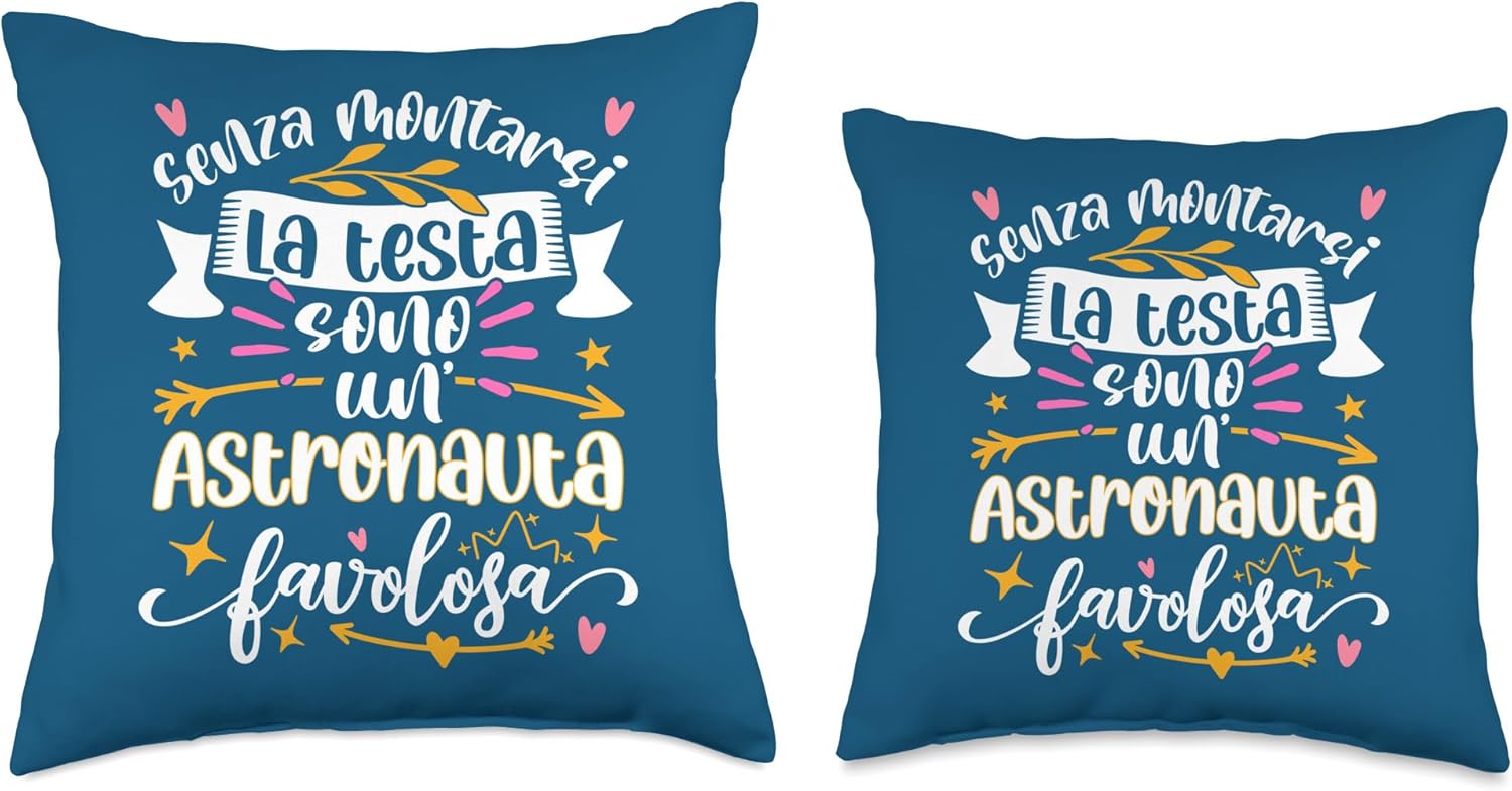 Astronauta Favolosa Divertente Donna Regali Ragazzi Throw Pillow, 16×16, Multicolor