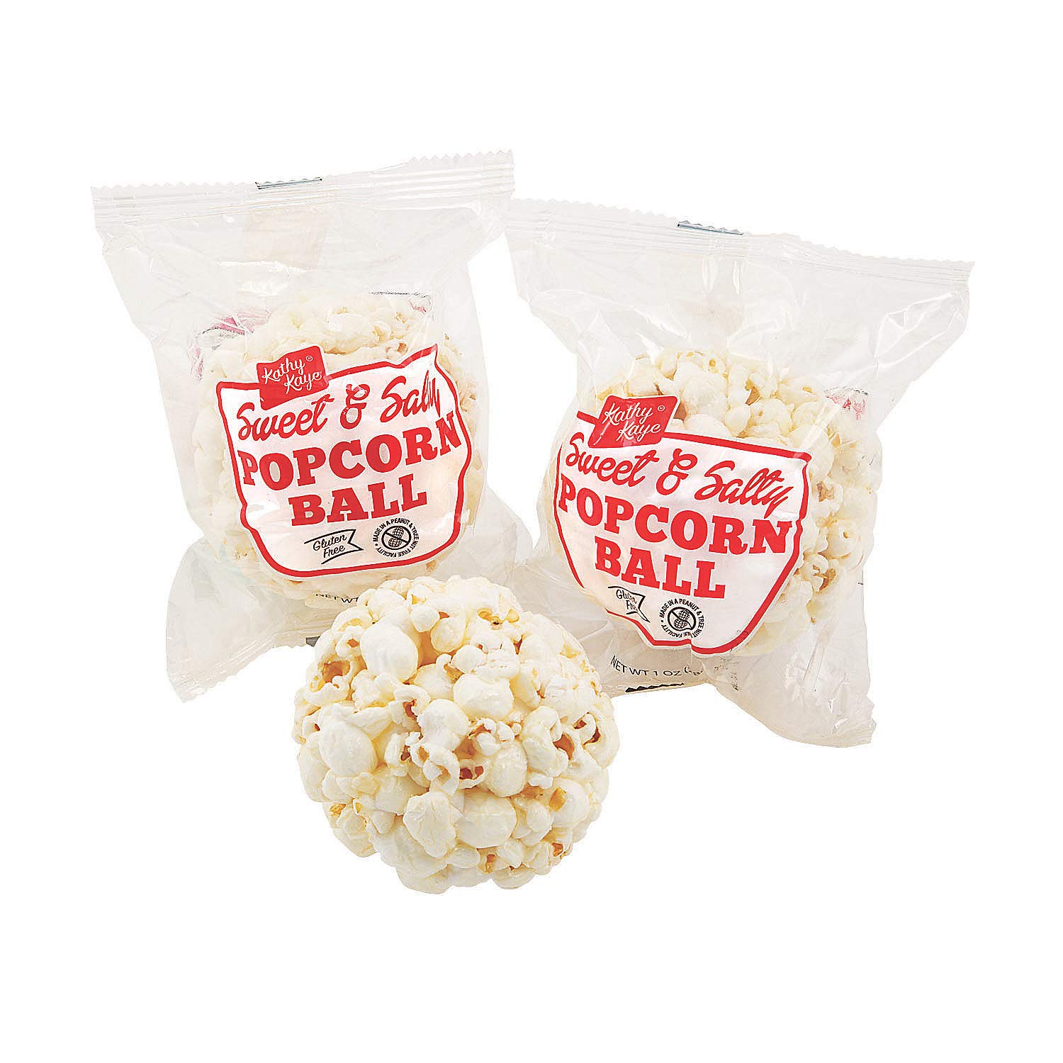 Bolas de palomitas de maíz, juego de 24 aperitivos envueltos individualmente, golosinas para fiestas