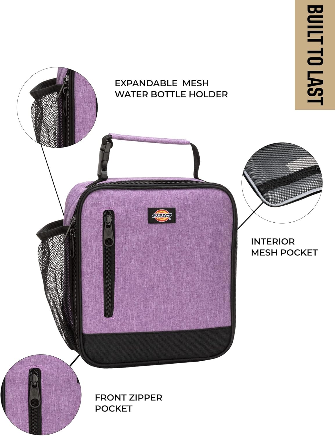 Dickies Lonchera básica aislada para el trabajo, lonchera térmica reutilizable para la oficina, para hombres, mujeres (morado)