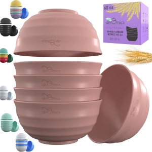 DINETHICS Juego de 6 cuencos grandes de 60 onzas, cuencos de paja de trigo, cuencos irrompibles aptos para microondas – Cuenco grande para cereales DINETHICS Juego de 6 cuencos grandes de 60 onzas, cuencos de paja de trigo, cuencos irrompibles aptos para microondas – Cuenco grande para cereales