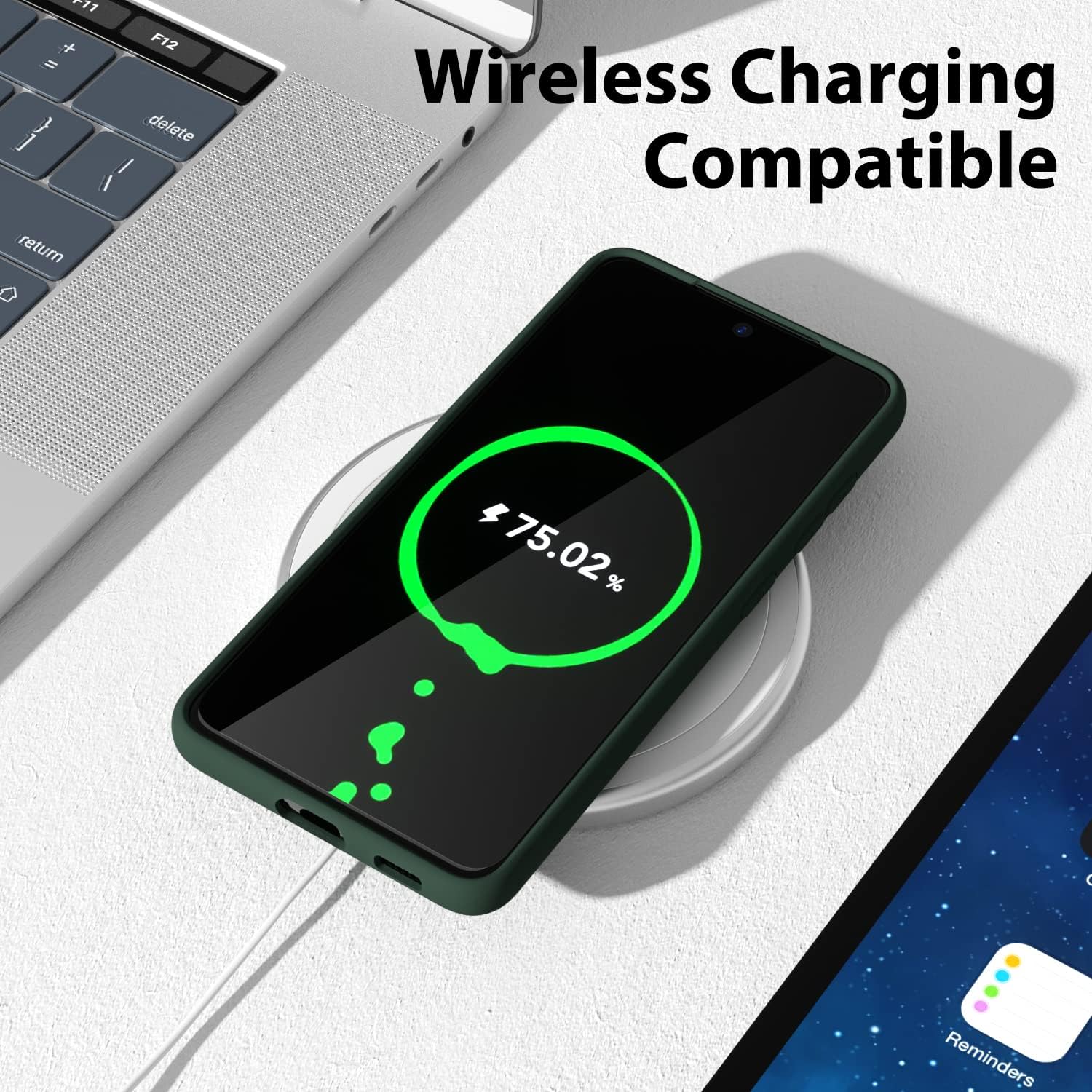 Oakxco Funda para teléfono Samsung Galaxy S21 FE 5G de silicona líquida, bonita funda de gel de TPU suave delgada y delgada para mujeres y niñas,