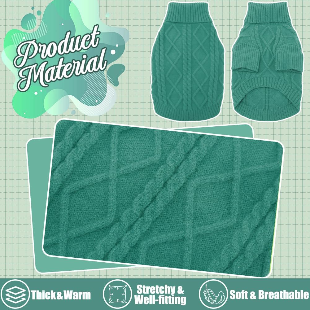 EMUST Suéter para perro pequeño, prendas de punto de cuello alto y suéteres cálidos para perros pequeños, ropa de invierno para perros pequeños y