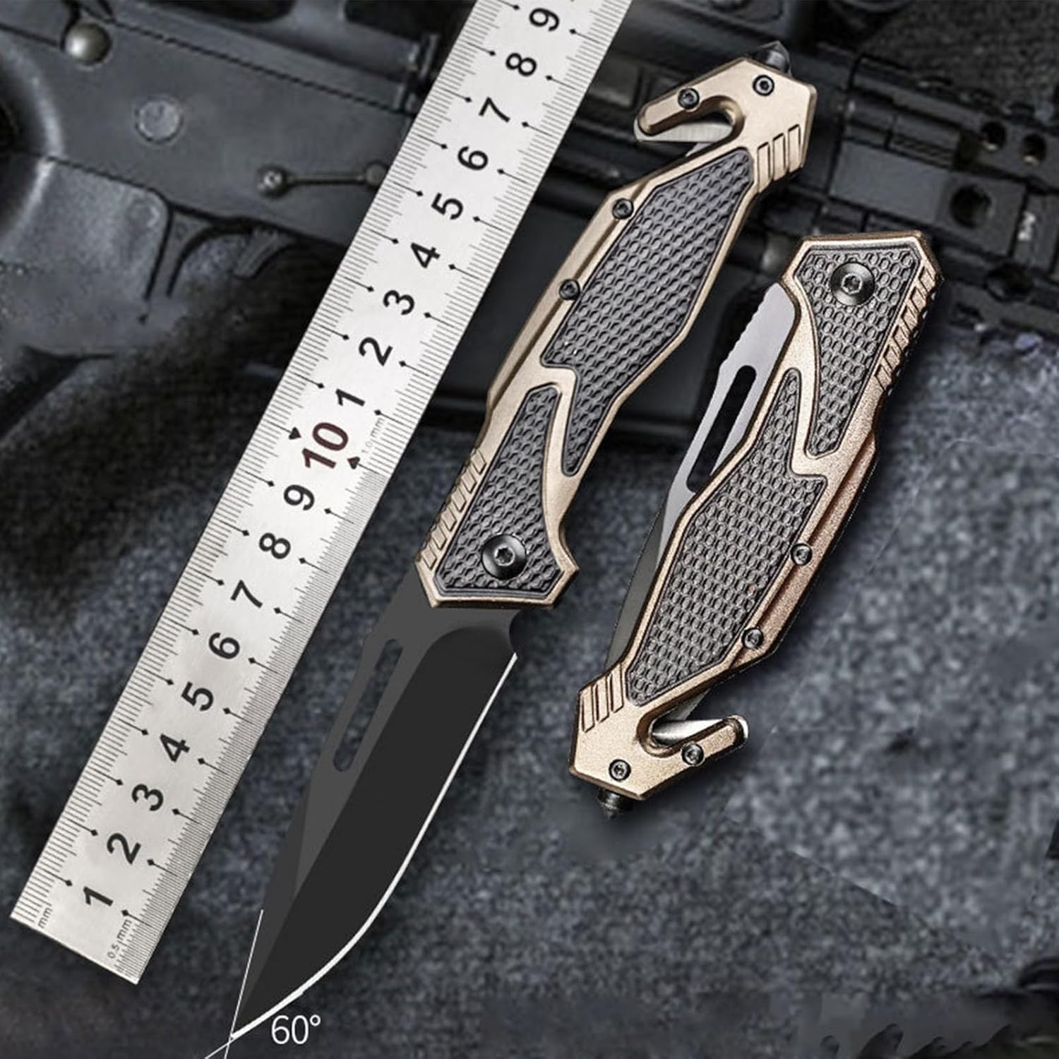 10MOONS – Cuchillo de bolsillo plegable, cuchillo plegable de apertura asistida de 8 pulgadas, cuchillo de bolsillo táctico para exteriores,