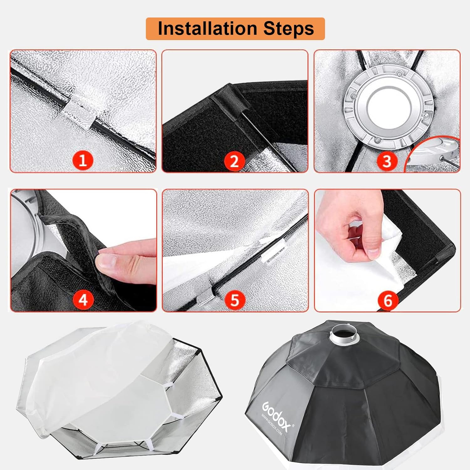 Godox Octagon Softbox 55″ 55.1 in Bowens Mount para Monolight Photo Studio Strobe Iluminación