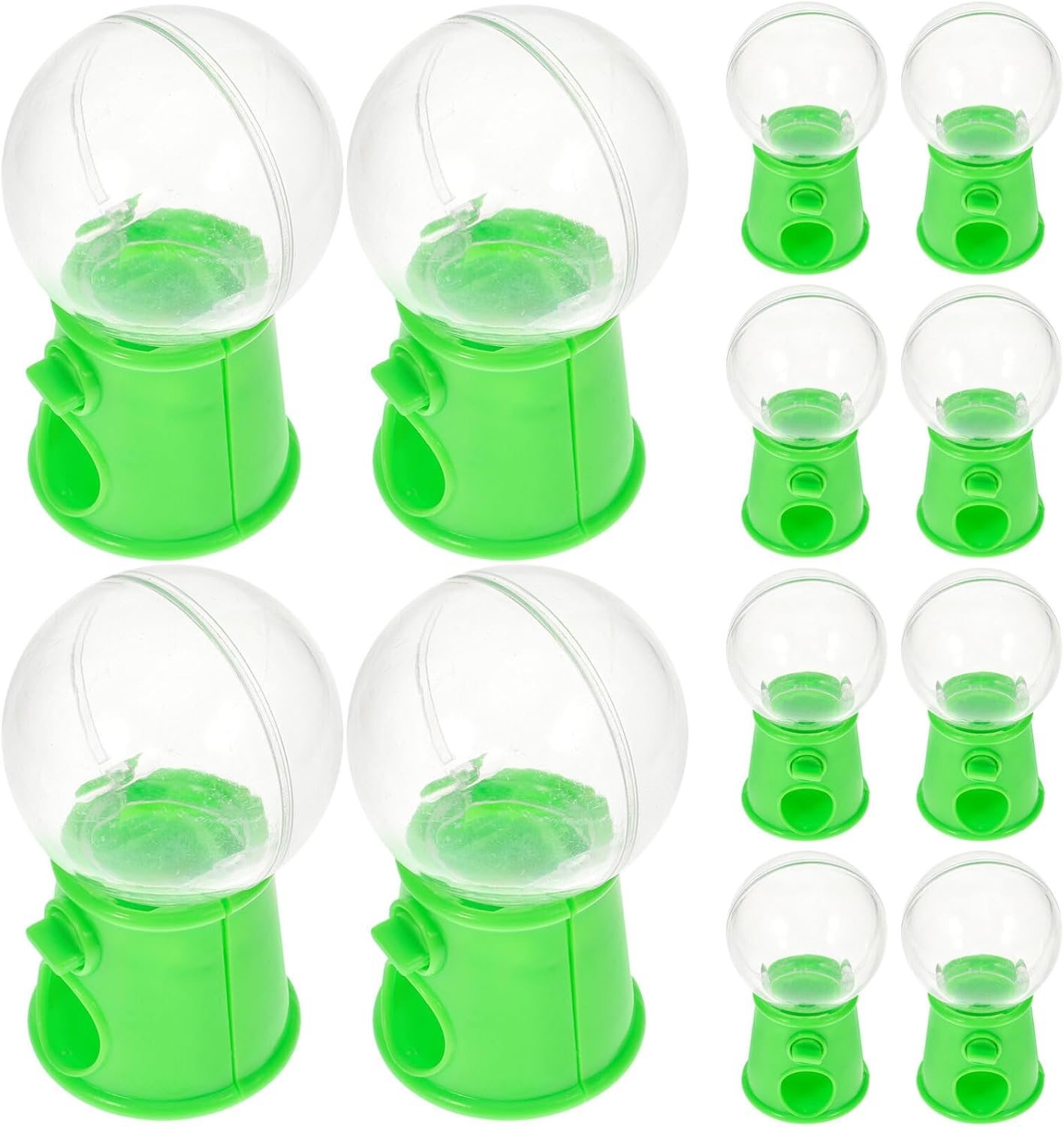 STOBOK Máquina de dulces, 12 unidades divertidas y giratorias, caja de plástico para dulces, dispensador de caramelos, mini máquina de chicles para