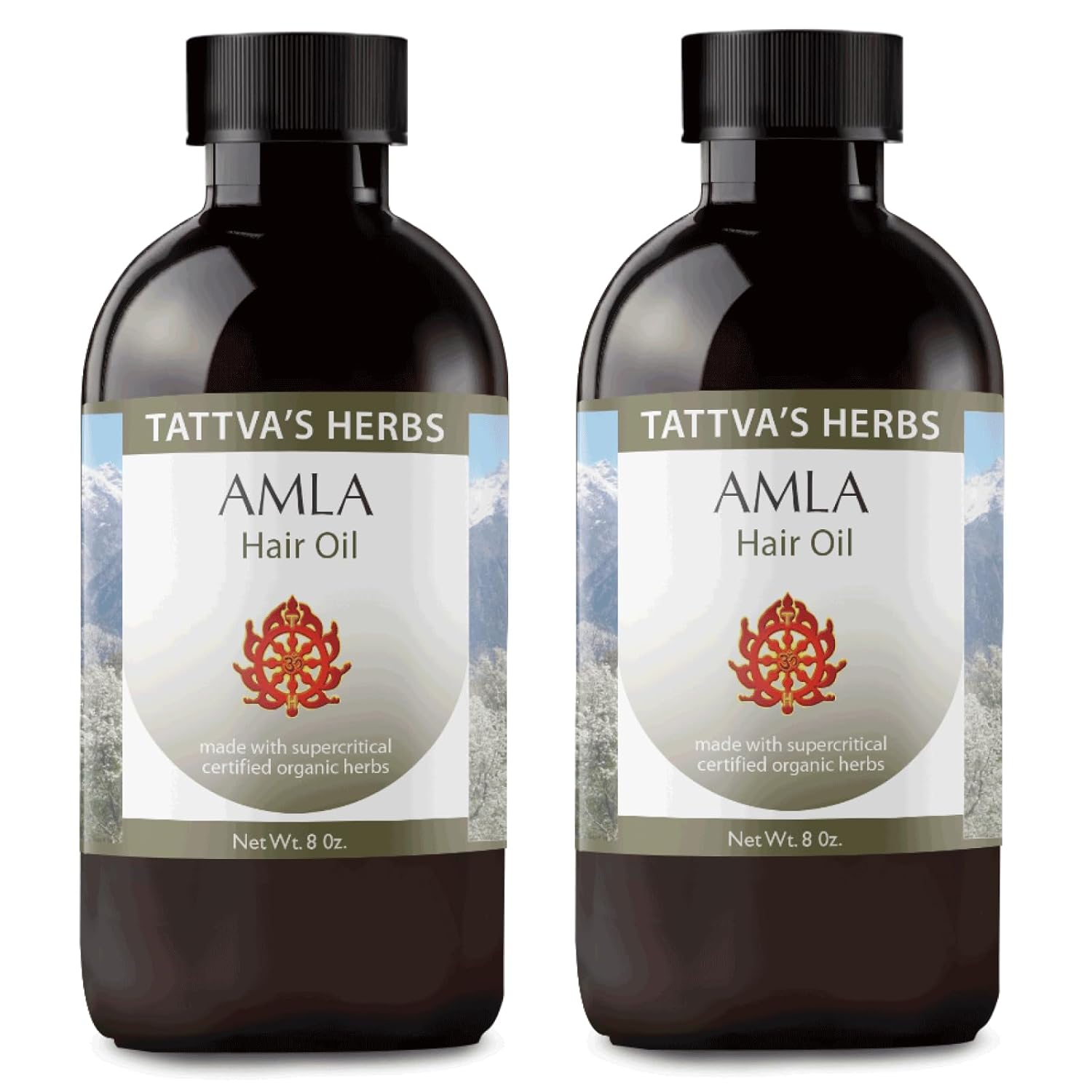 Tattva’s Herbs Amla Hair Oil 8 oz (paquete de 2 unidades de 16 onzas)  Promueve el crecimiento del cabello  Acondicionador natural que reduce el