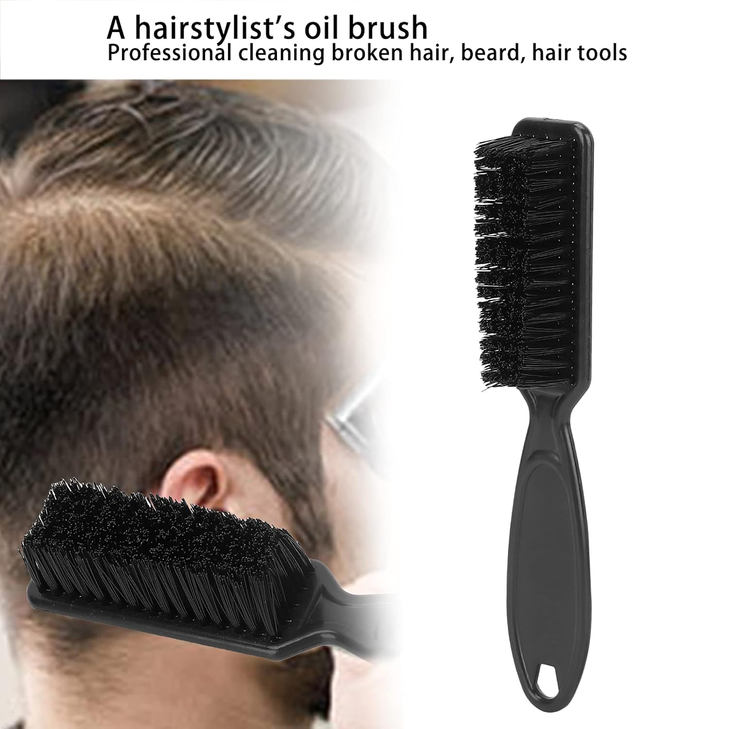 Cepillo de aceite para barba y cabello, cepillo para el cuidado de la barba, pulido suave adecuado para sensación de mano, cerdas suaves, bigote,