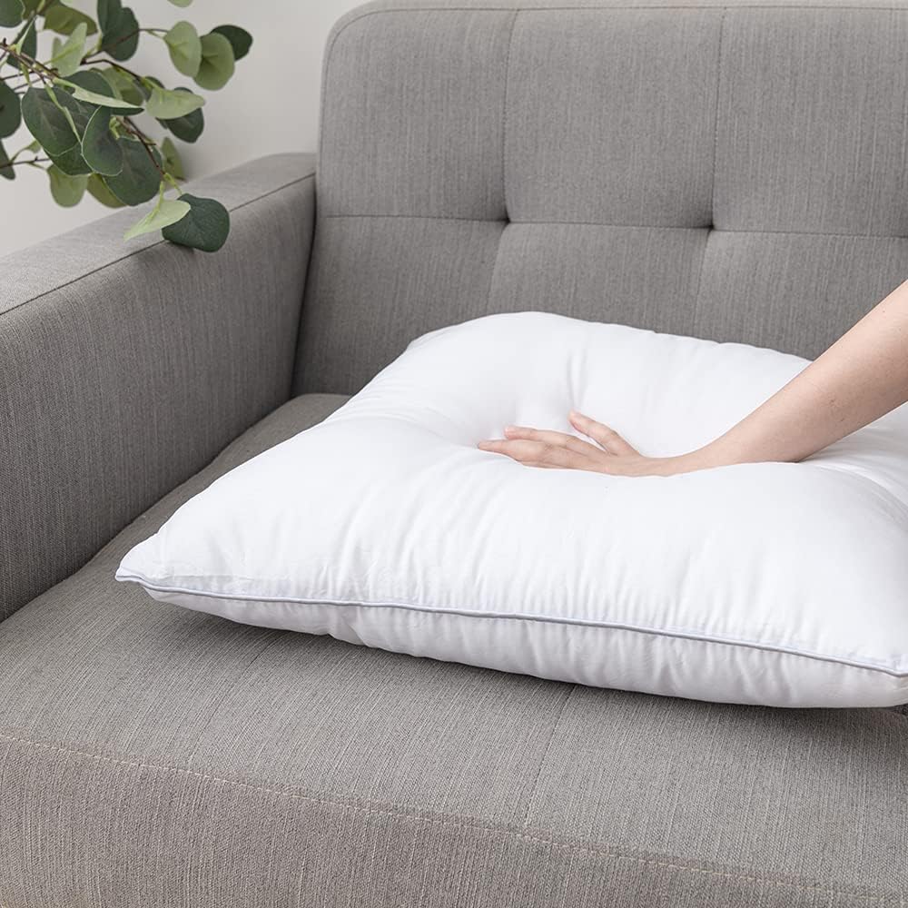 Comvi – Almohadas decorativas para sofá, color gris oscuro, rellenos y fundas (2 almohadas + 2 fundas de almohada), almohadas de terciopelo para