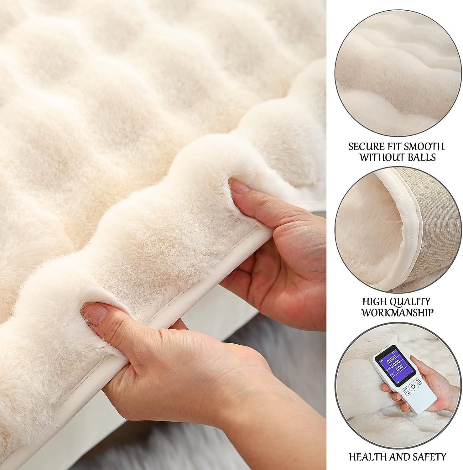 Cojín grueso de felpa de conejo para sofá, funda para sofá de esquina de 3214 plazas, protector de muebles de piel sintética súper suave lavable
