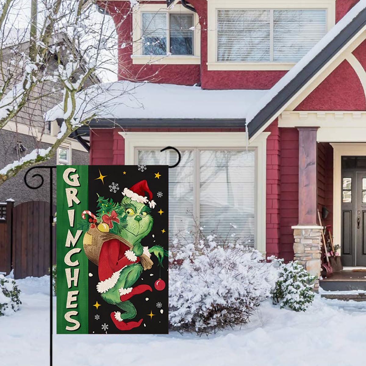 Banderas de jardín de Navidad para exteriores, 12 x 18 pulgadas, diseño de doble cara, decoración de bandera de jardín de Navidad, suministros de