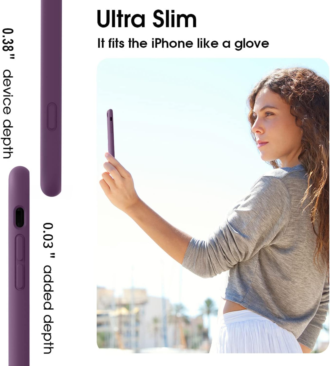 Vooii Funda protectora para iPhone 11 Pro Max, silicona líquida suave de goma delgada de cuerpo completo para iPhone 11 Pro Max (con forro de