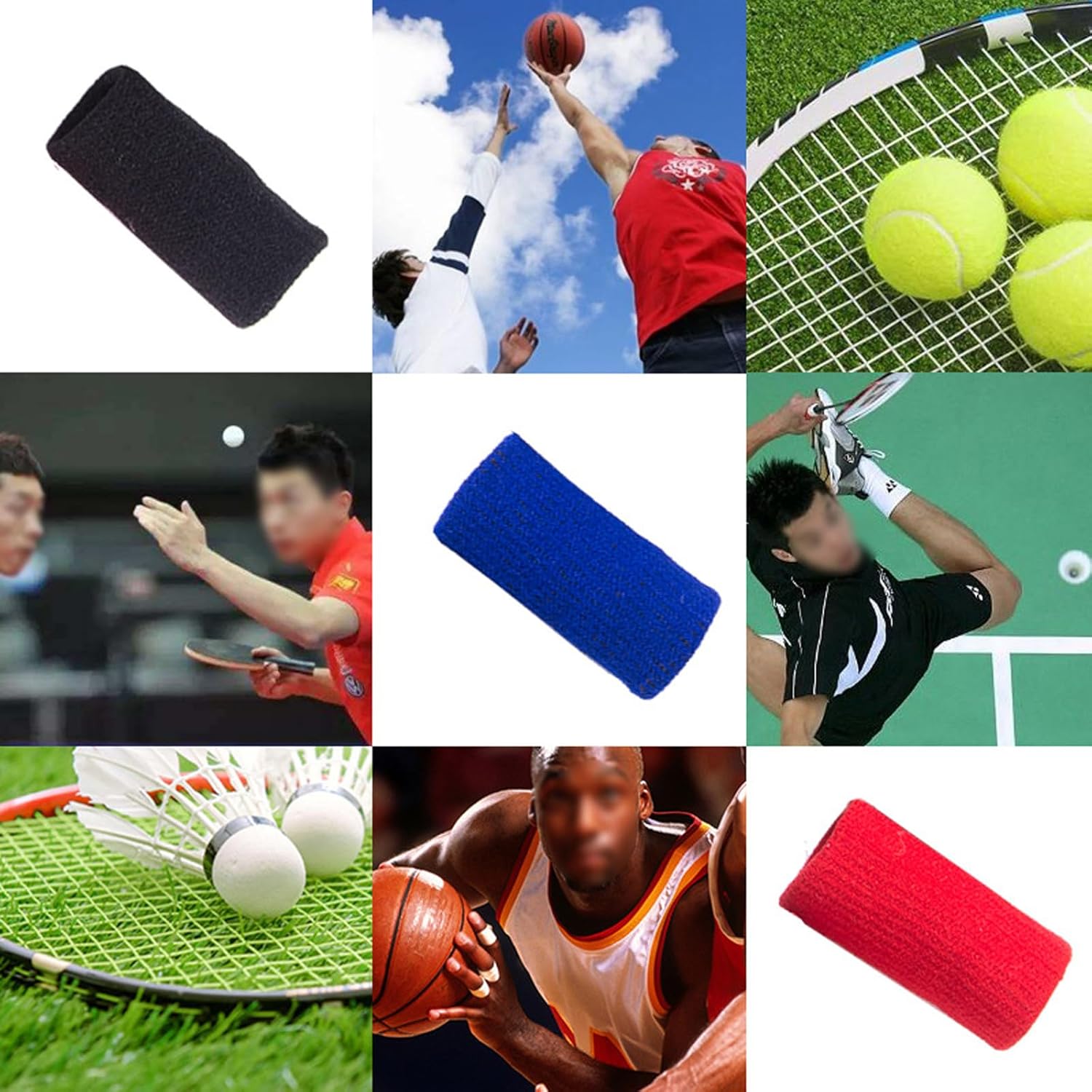 Zittop 10 fundas para dedos, protector de soporte de férula para el pulgar, cinta elástica transpirable para dedos de gatillo, ayuda deportiva,