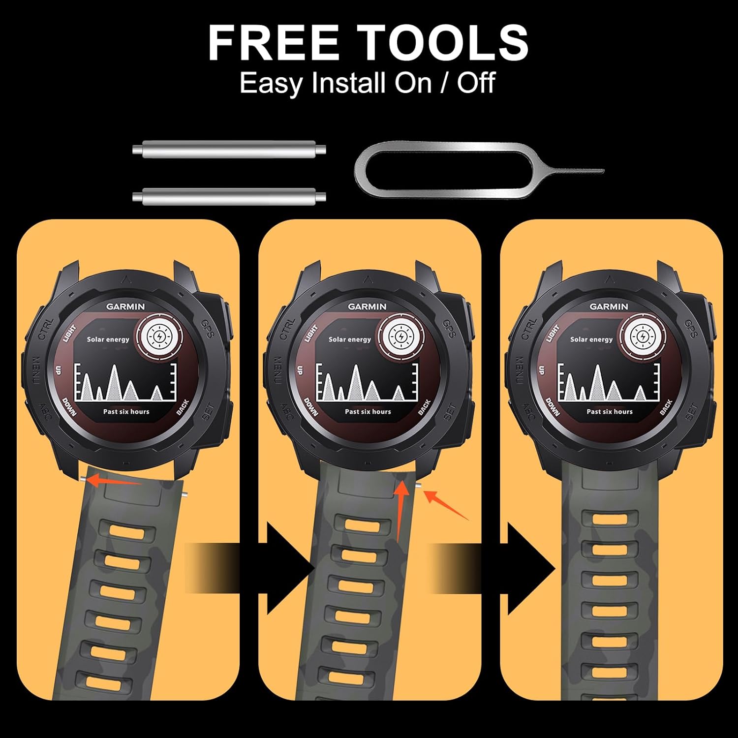 Correa de camuflaje para Garmin Instinct Watch, correa de repuesto de silicona suave e impermeable para Garmin Instinct 2Instinct