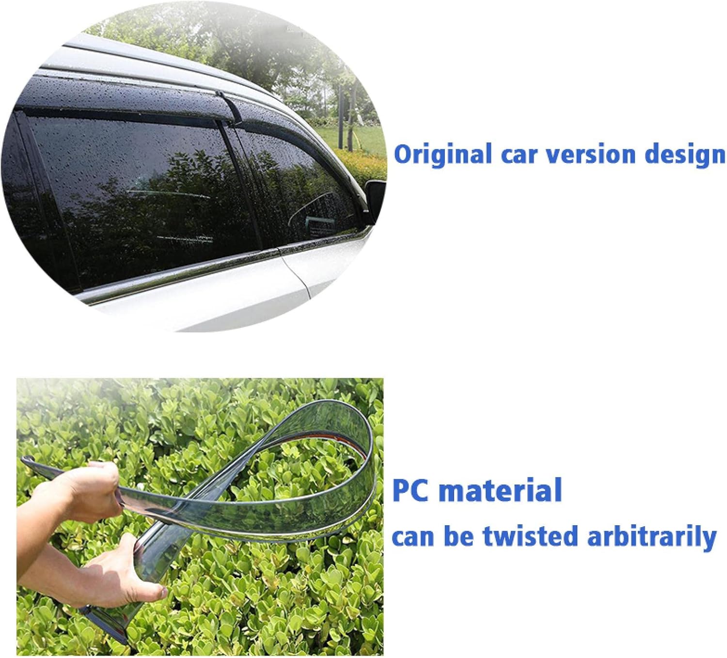 Protectores de lluvia para ventana de coche para Nissan March Micra 2010 2011 2012 2013 2014 2015 2016 2017-2021 Visera de ventana lateral deflector