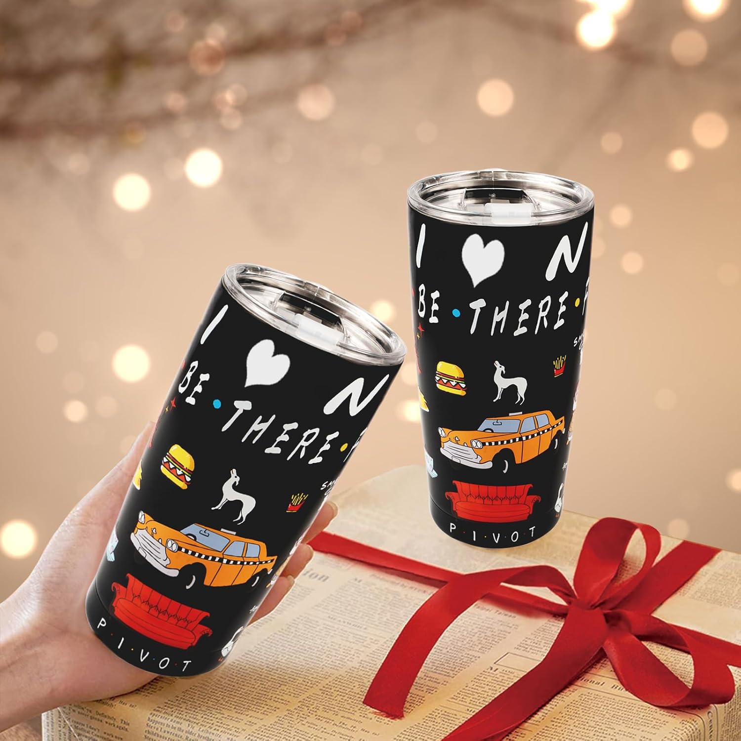 Vaso de 20 onzas con tapa, divertido programa de televisión, regalos divertidos para programas de televisión, taza de acero inoxidable aislada al