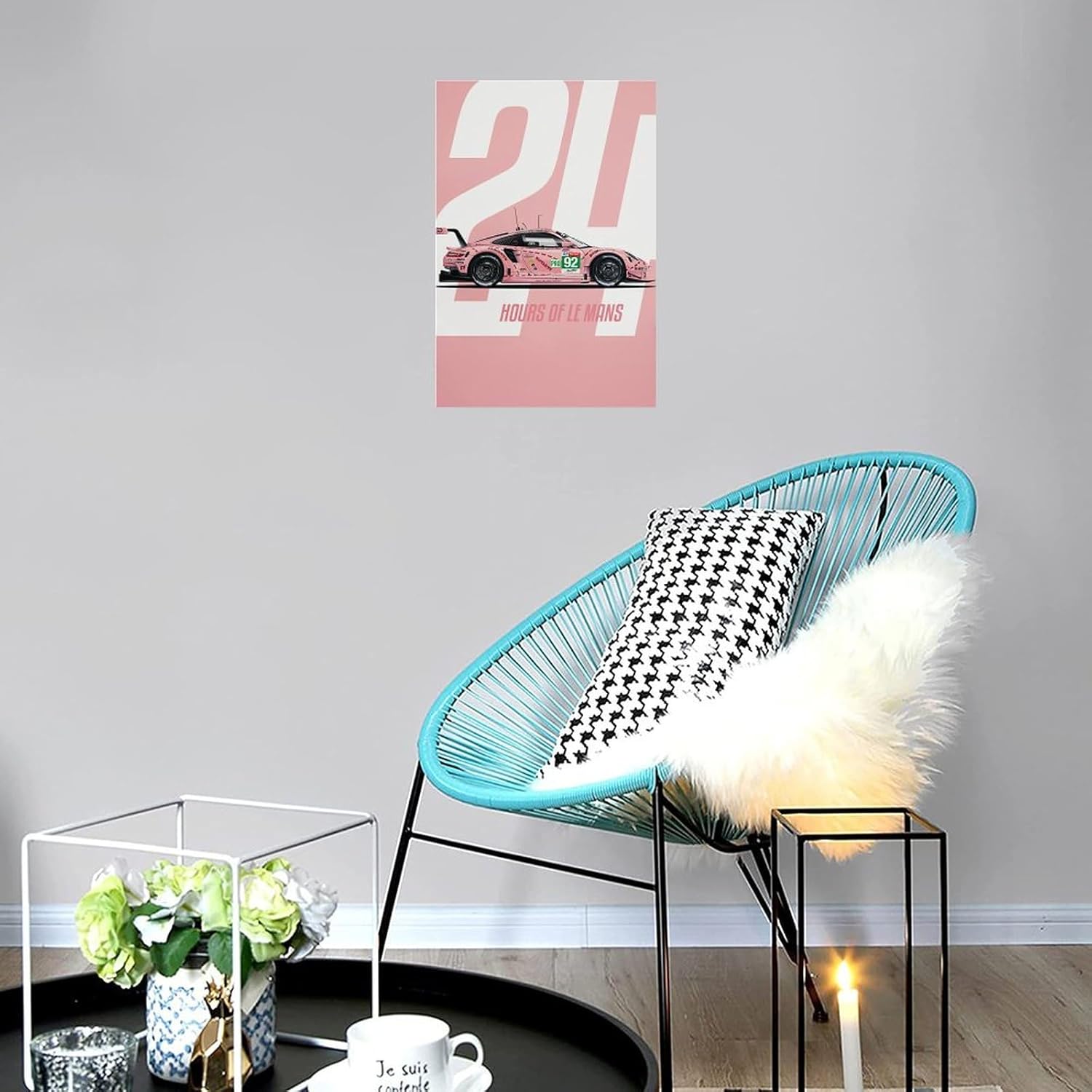 Póster de coche 911 GT3RS – Póster de pared de coche de carreras, pósteres vintage para hombres, impresiones artísticas de automóvil 911, lienzo