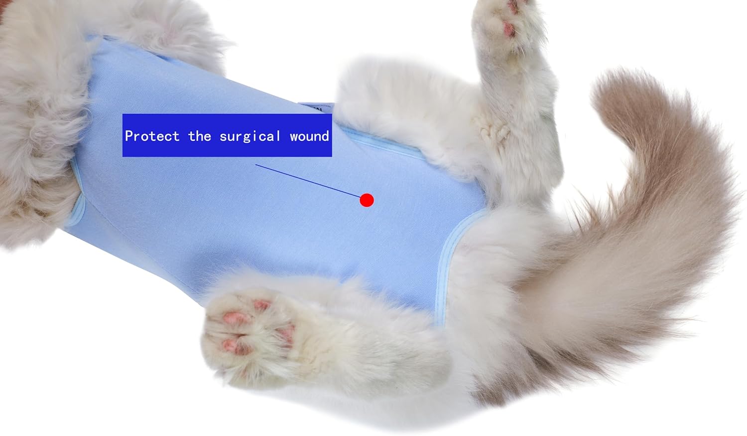 Traje de recuperación de cirugía de gato, enterizo de gato para gatos después de una cirugía, esterilización quirúrgica poscirugía poscirugía herida
